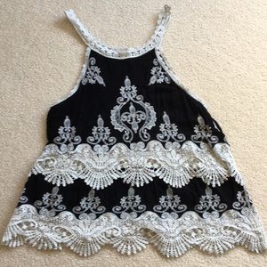 Embroidered/ Lace Tank Top